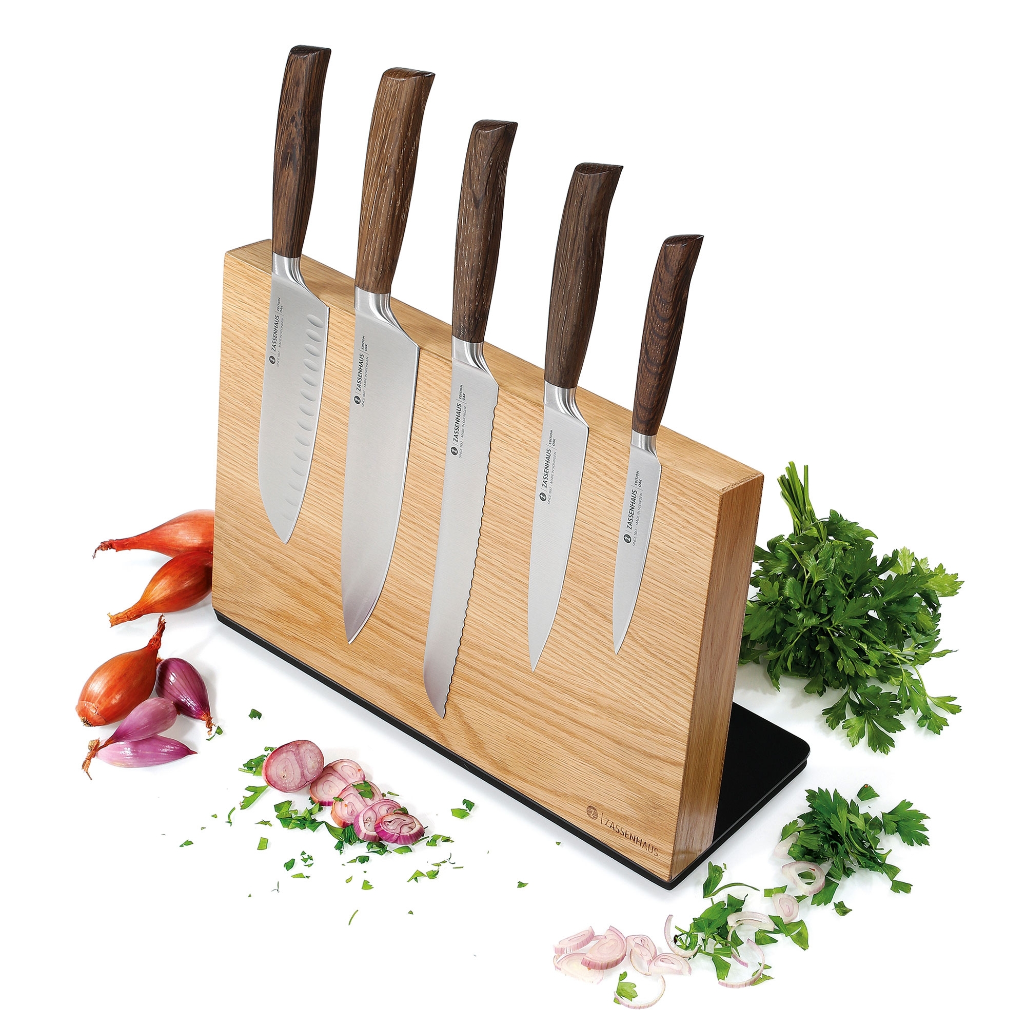 Zassenhaus - Magnetic knife block STUDIO, oak