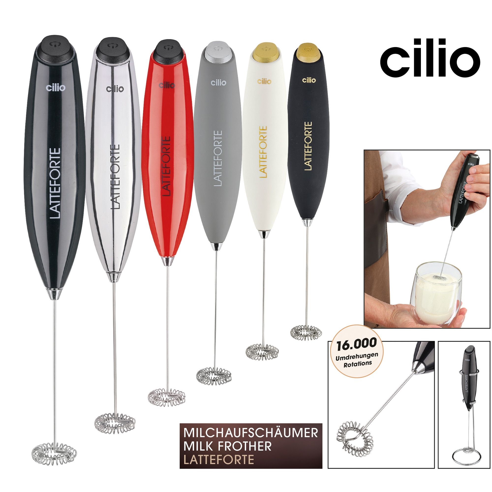 cilio - Milk frother LATTEFORTE - schwarz matt