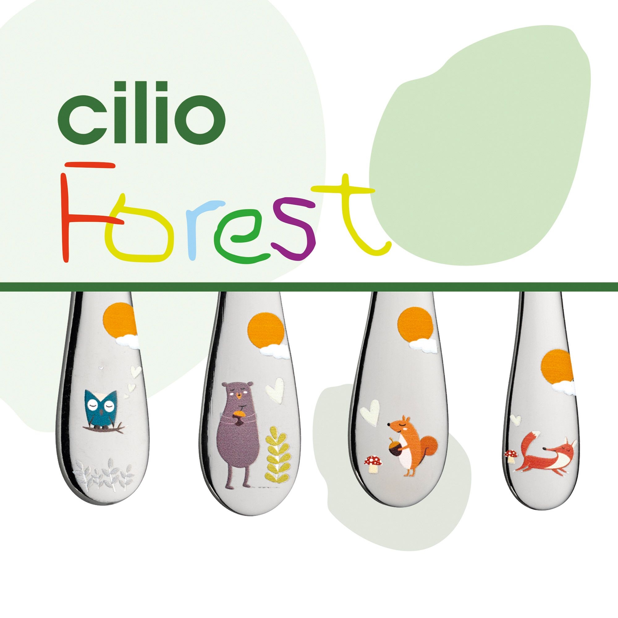 Cilio - Children's cutlery FOREST 4 pcs.